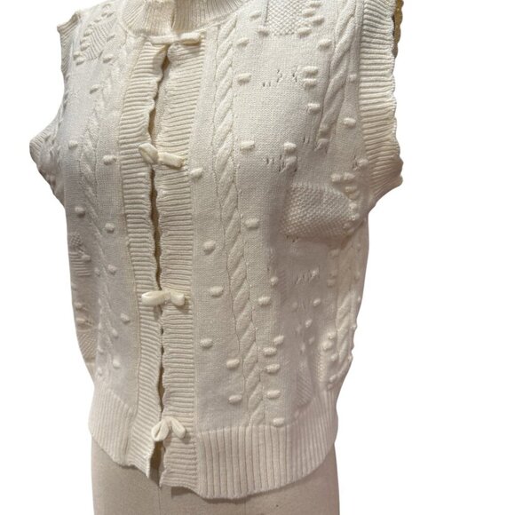 SSYS The Label 3D Buckle Lace Collar Knit Vest – Size L/XL - Picture 3 of 4